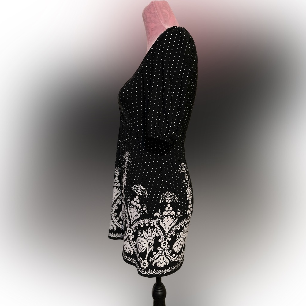 Amazing Find! Beautiful Refine Decadent Classic Classy Black & White Dress AGB - Picture 6 of 14